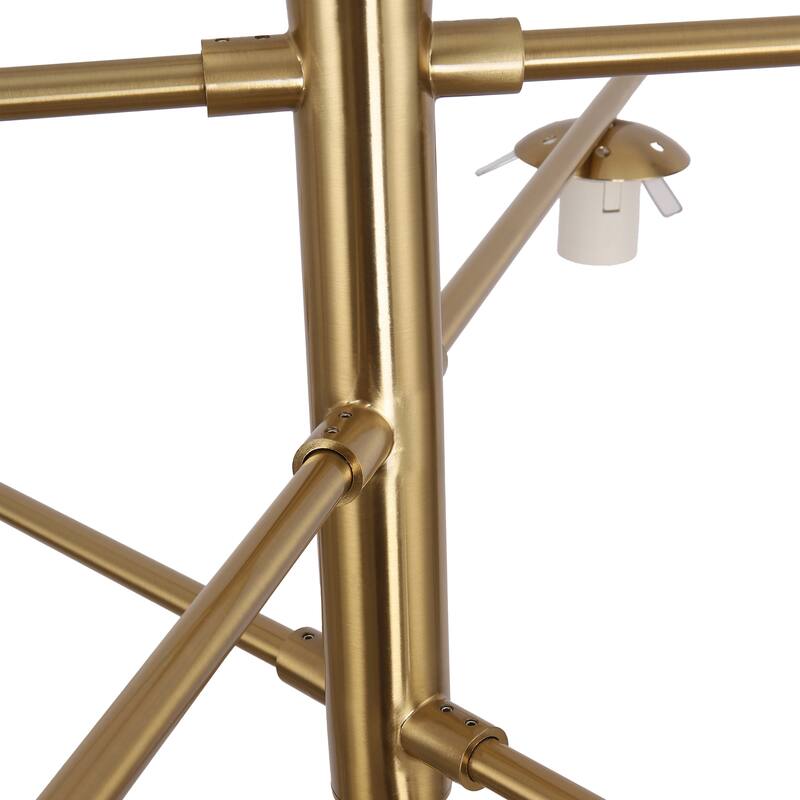 Modern 6-Light Large Bubble Sputnik Chandelier with Frosted Glass
