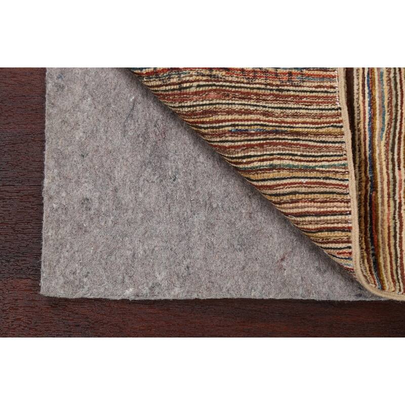 Contemporary Striped Gabbeh Kashkoli Area Rug Wool Hand-knotted Carpet - 2'6" x 4'1"