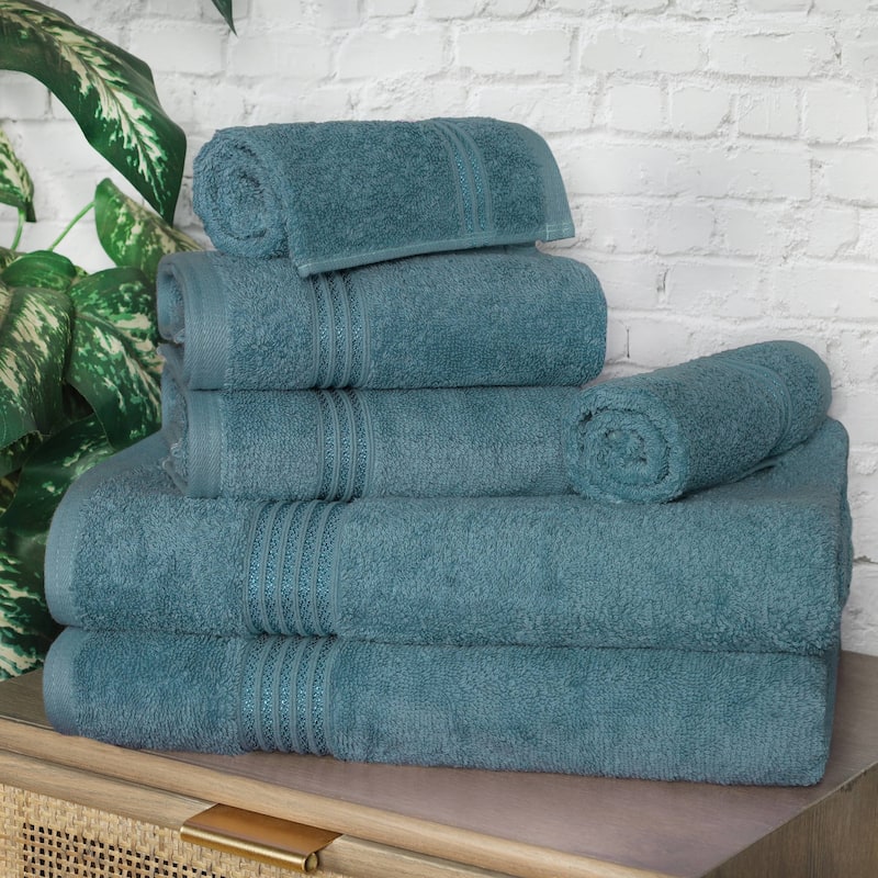 Superior Heritage Egyptian Cotton Absorbent 6-Piece Towel Set