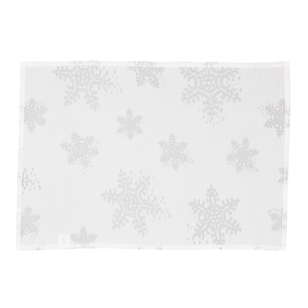 Holiday Placemats With Burnout Snowflake Design (Set of 4)