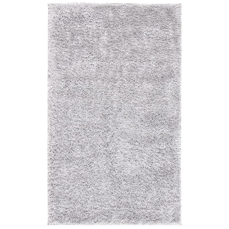 SAFAVIEH August Shag Solid 1.2-inch Thick Area Rug - 2'3" x 4' - Silver