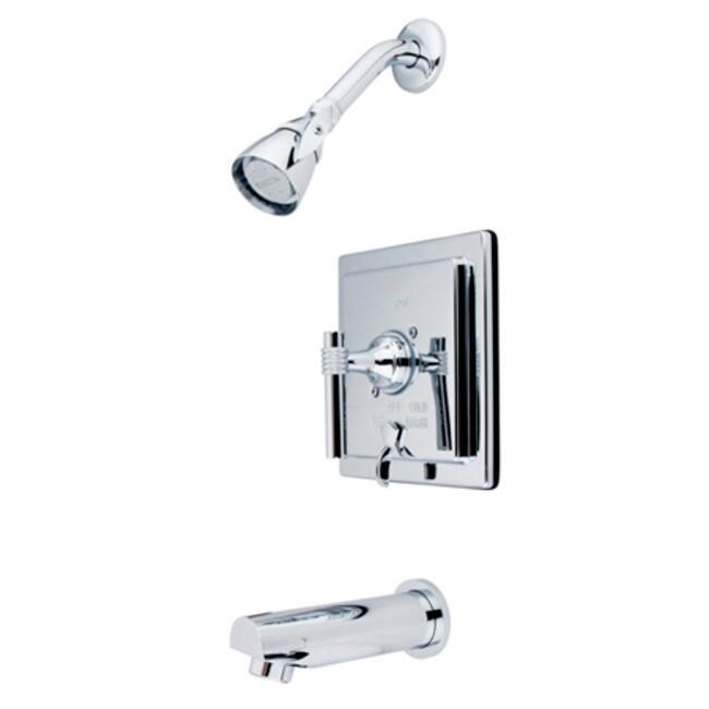 Kingston Brass Milano Tub and Shower Trim Package with 2.5 GPM Single - Polished Chrome