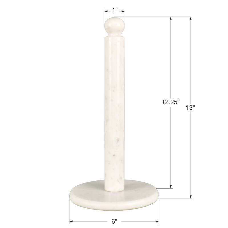 happimess, Avery Metal with Non Slip Weighted Marble Base Paper Towel Holder