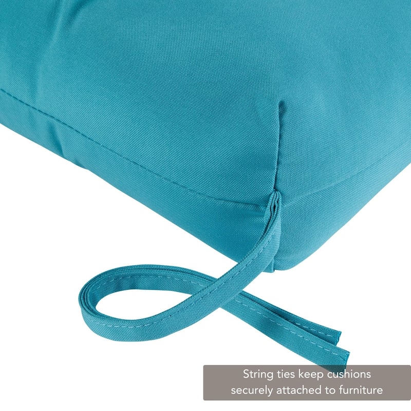 Solid Color 22x44-inch Outdoor High Back Chair Cushion (Cushion Only)