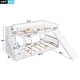 preview thumbnail 20 of 25, Stairway Twin Over Twin Bunk Bed with Stairs Cabinet, Built-in Ladder and Safety Guardrails, Floor Bed Storage Platform Bed