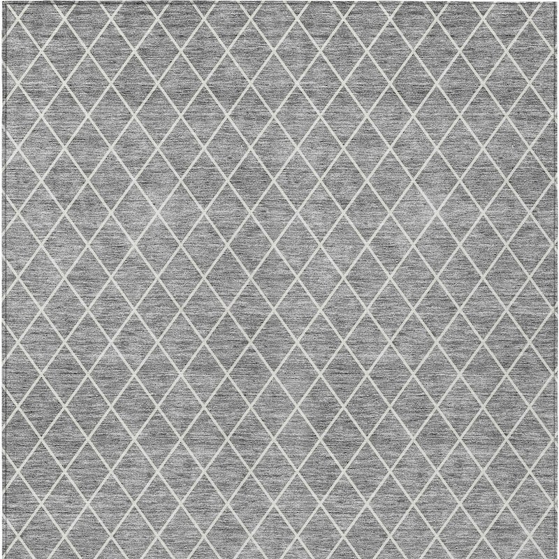 HomeRoots Geometric Transitional Rectangle Outdoor Rug