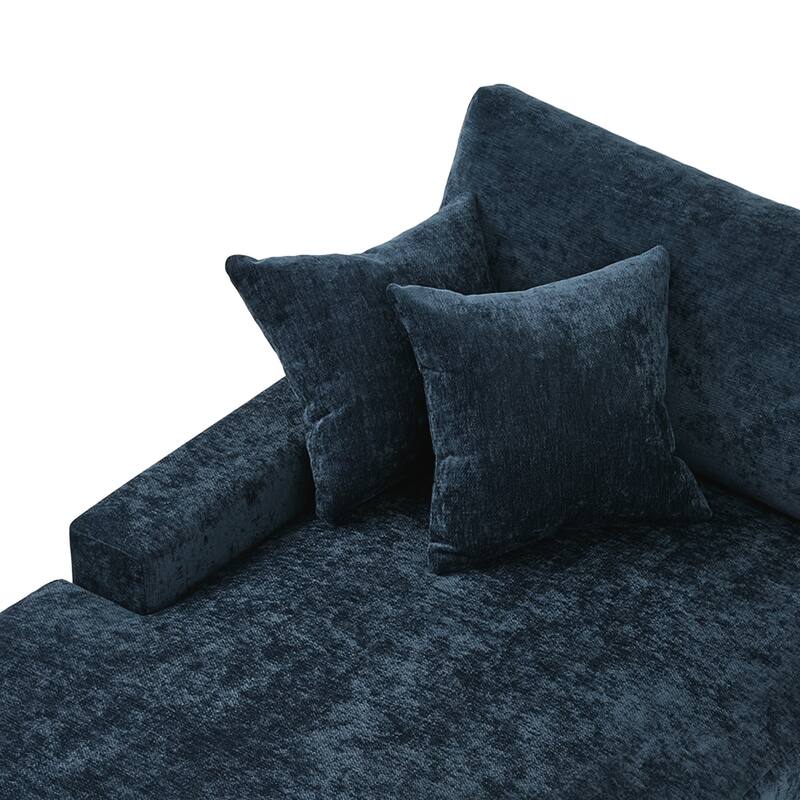 Oversized Modern Chenille L-shape Modular Sectional Sofa with Chaise