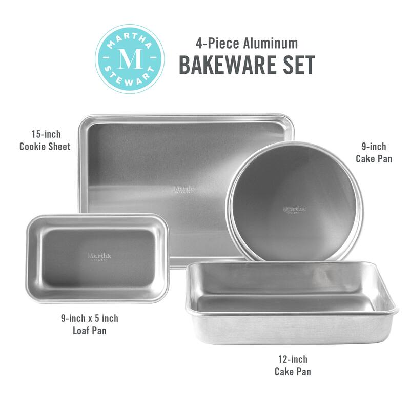 Martha Stewart 4 Piece Aluminum Bakeware Set