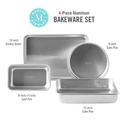 Martha Stewart 4 Piece Aluminum Bakeware Set