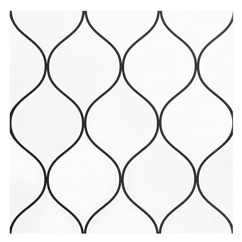 Achim Retro 12x12 Self Adhesive Vinyl Floor Tile - Scallop - 20 Tiles/20 sq. ft. - Scallop