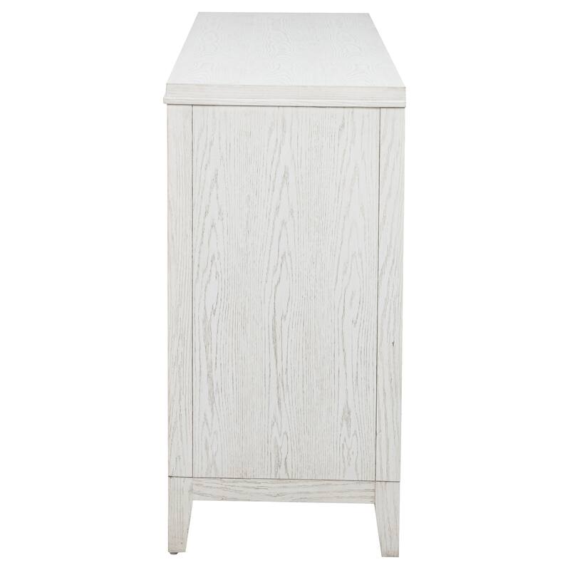 Marielle 6-drawer Dresser with Mirror Distressed White