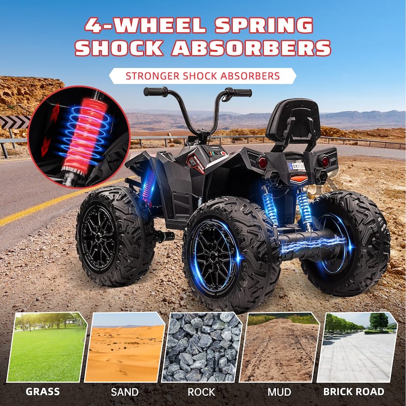 24V Kids ATV Ride on Car 4WD Quad Electric Vehicle