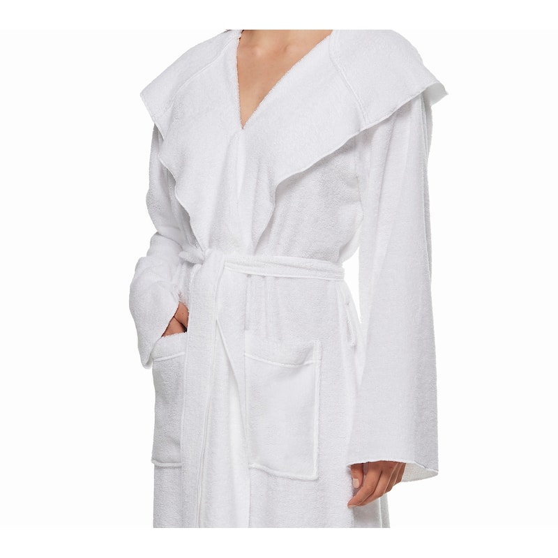 Women's Angel Stlyle Robe Ankle Long Hooded Turkish Cotton Bathrobe