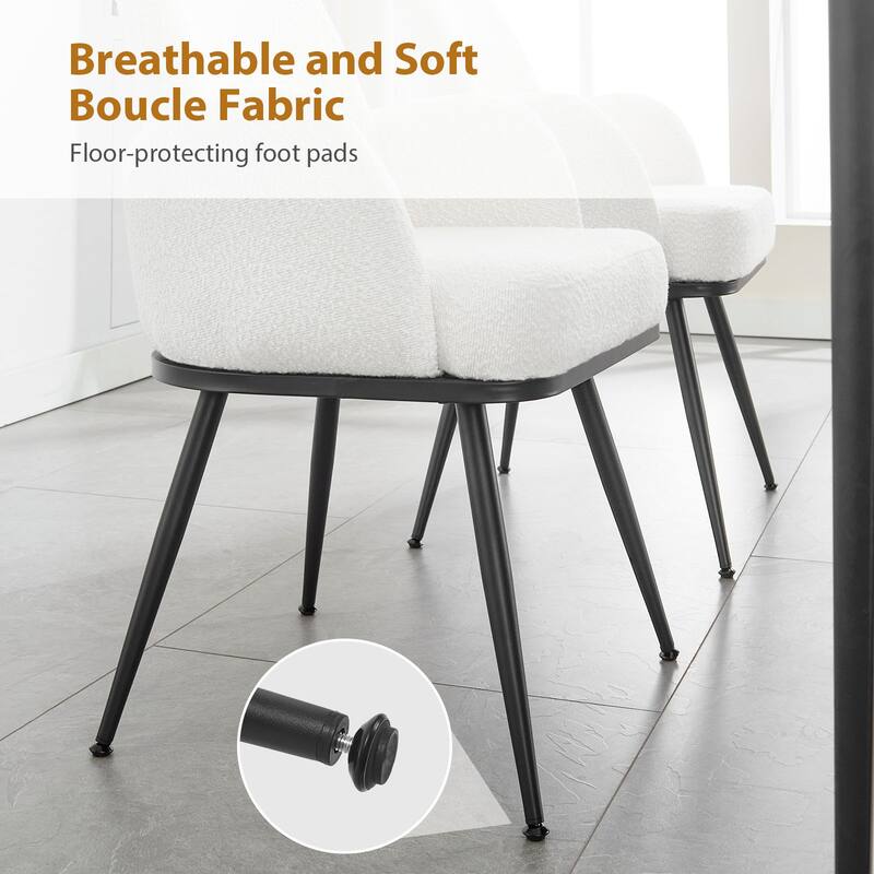 Fabric Upholstered Dining Chairs Set of 2/4 with Arms - 34.8"H x 23.2"W x 22.8"D