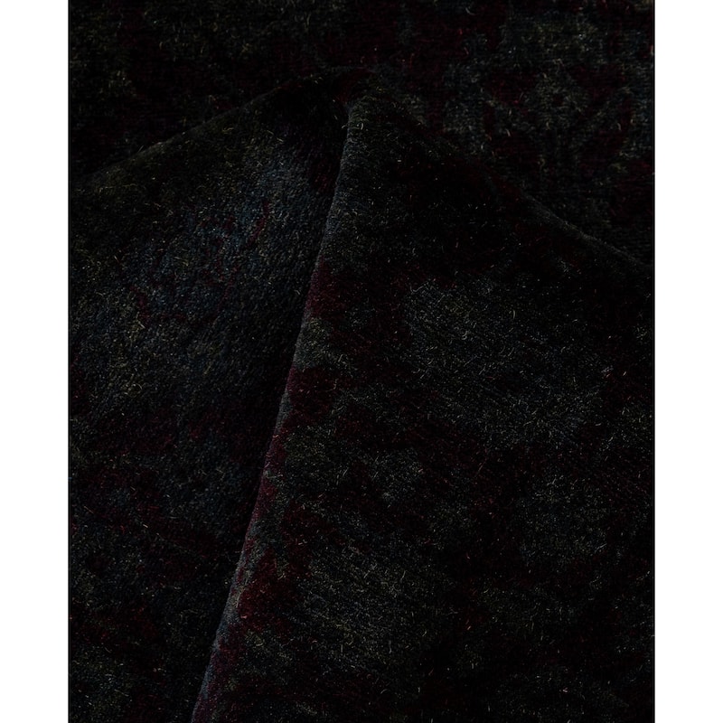 Overdyed One-of-a-Kind Hand-Knotted Area Rug - Gray - 4' 1" x 6' 1"
