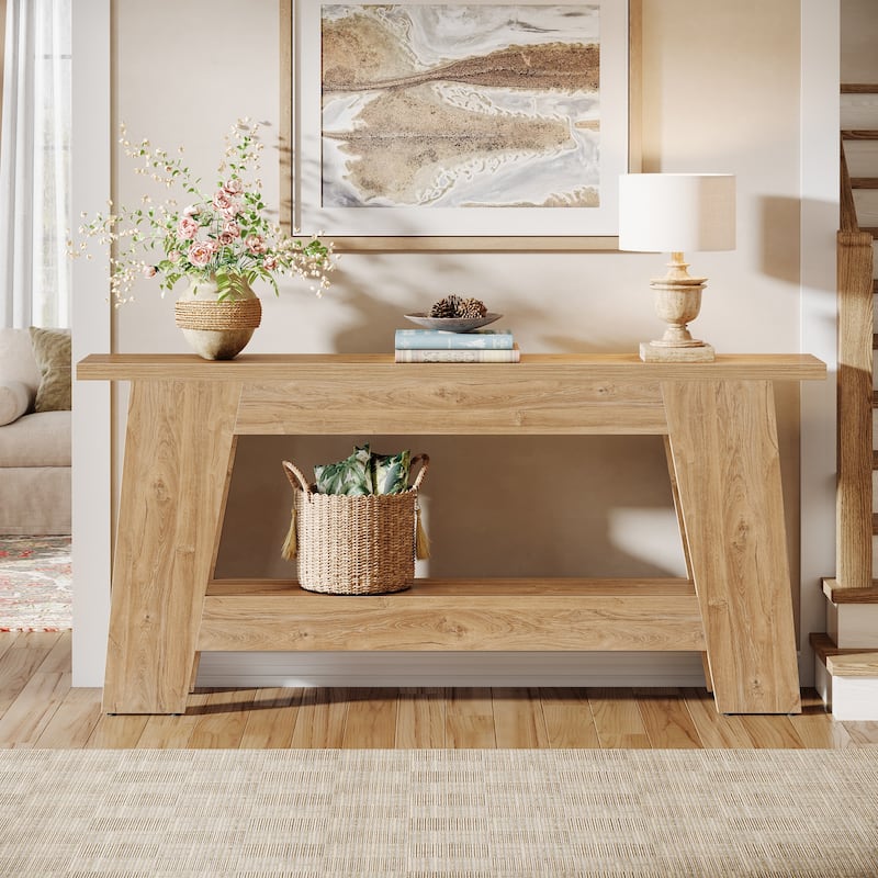 70.9-Inch Farmhouse Console Table for Living Room
