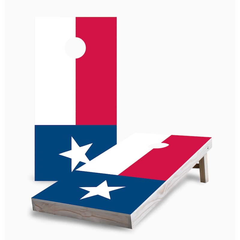 Texas State Flag Corn Hole Board Set with Carry Case - 16 Years and Up