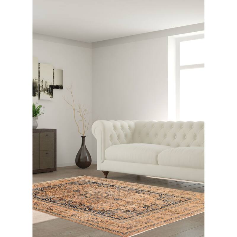 ECARPETGALLERY Hand-knotted Antalya Vintage Light Copper Wool Rug - 9'9 x 12'10