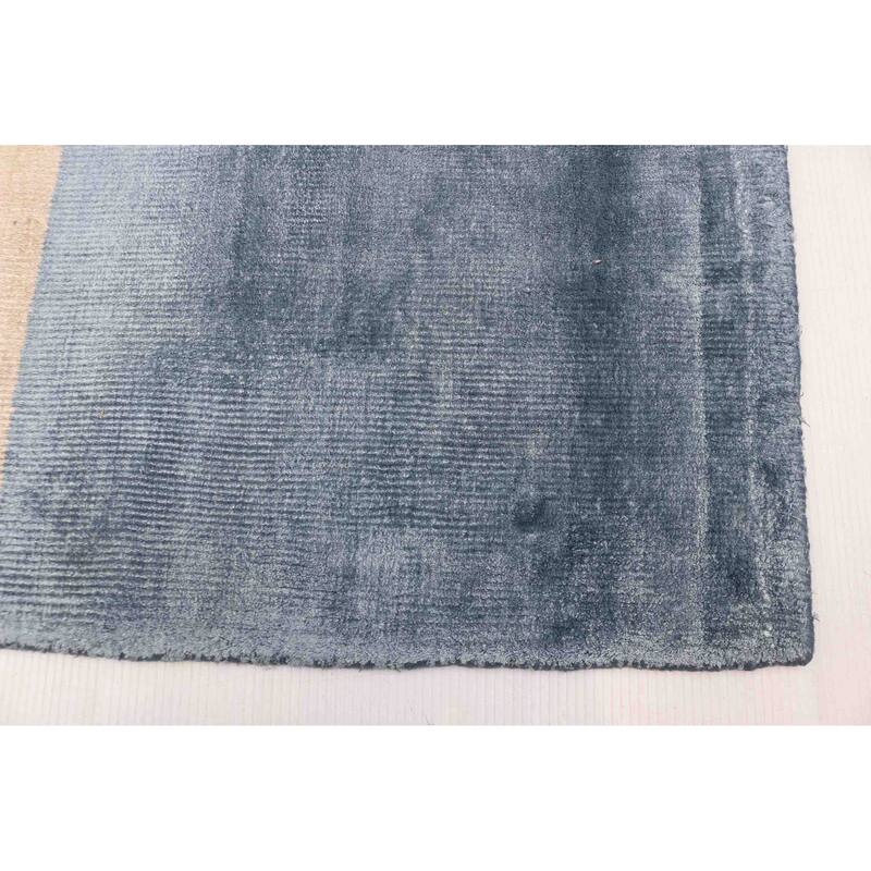 ECARPETGALLERY Hand Loomed Kashkuli Gabbeh Light Denim Blue Viscose Rug - 5'3 x 7'4