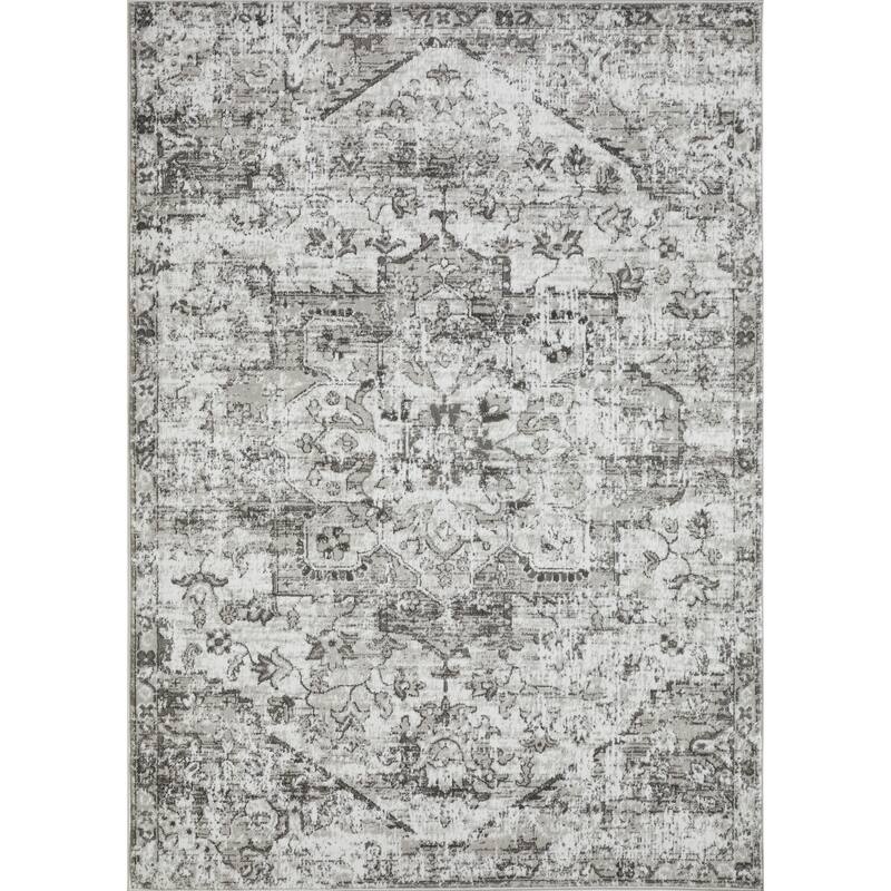 Loomaknoti Rhane Alemern Gray Area Rug - 5'3" x 7'3"