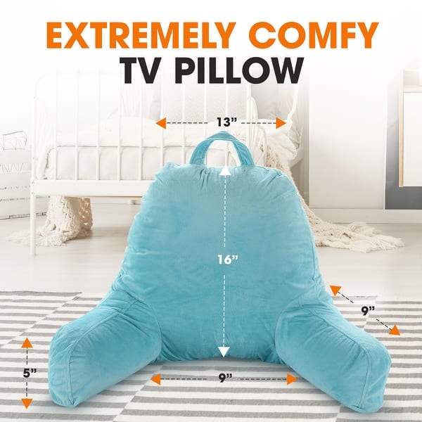 dimension image slide 1 of 10, Cheer Collection Kids Memory Foam TV And Reading Pillow