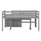 preview thumbnail 18 of 16, Twin Size Wooden Loft Bed with Desk, Drawers, and Portable Desk