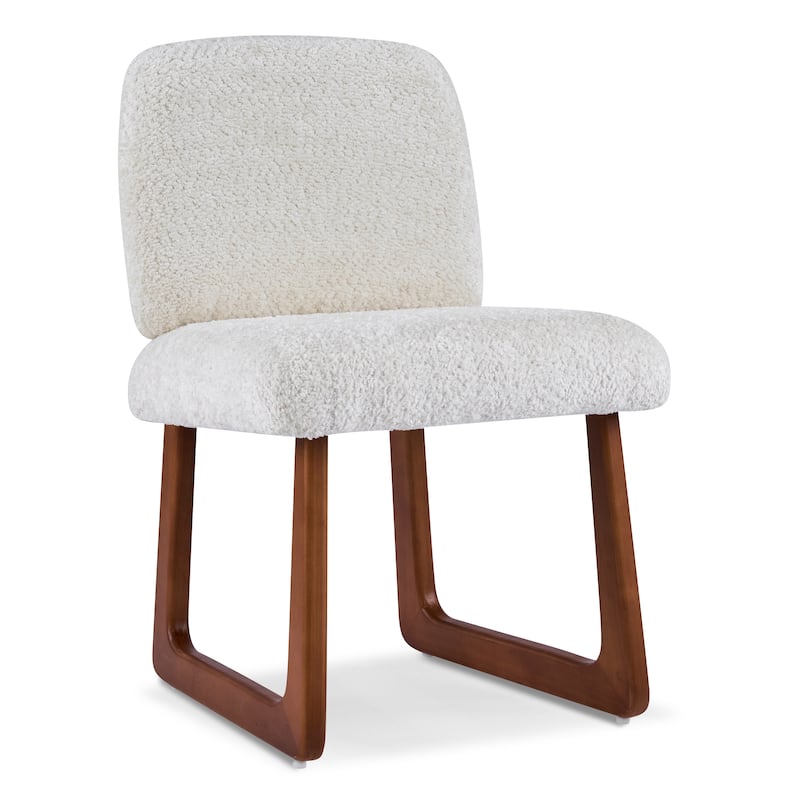 Christopher Knight Home - Modern Upholstered Dining Chair Set with Curved Wooden Legs