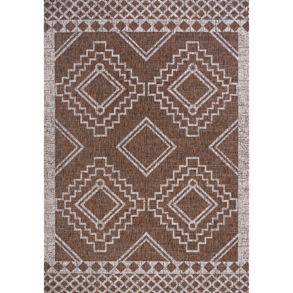 JONATHAN Y Carwa Diamond Tribal Medallion Indoor/Outdoor Area Rug