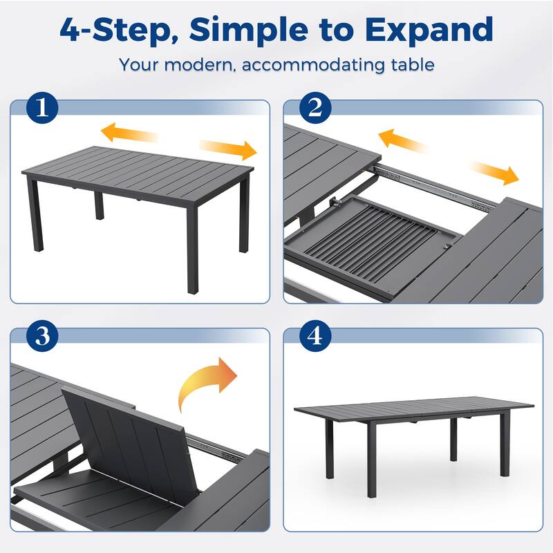 Royalcraft Extendable Aluminum Outdoor Dining Table