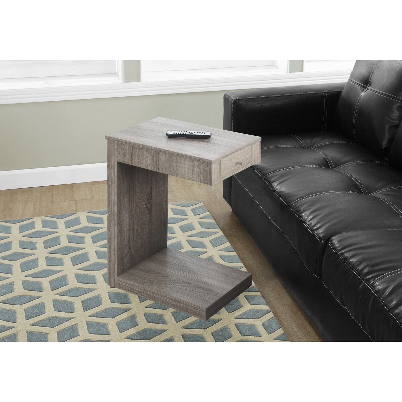 Monarch Specialties Dark Taupe Accent Table With A Drawer