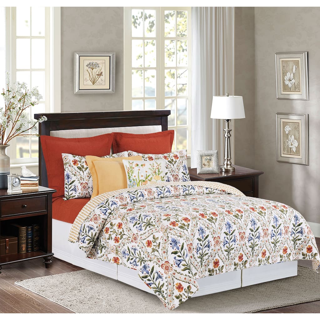 Victoria`s Garden Twin Quilt Set