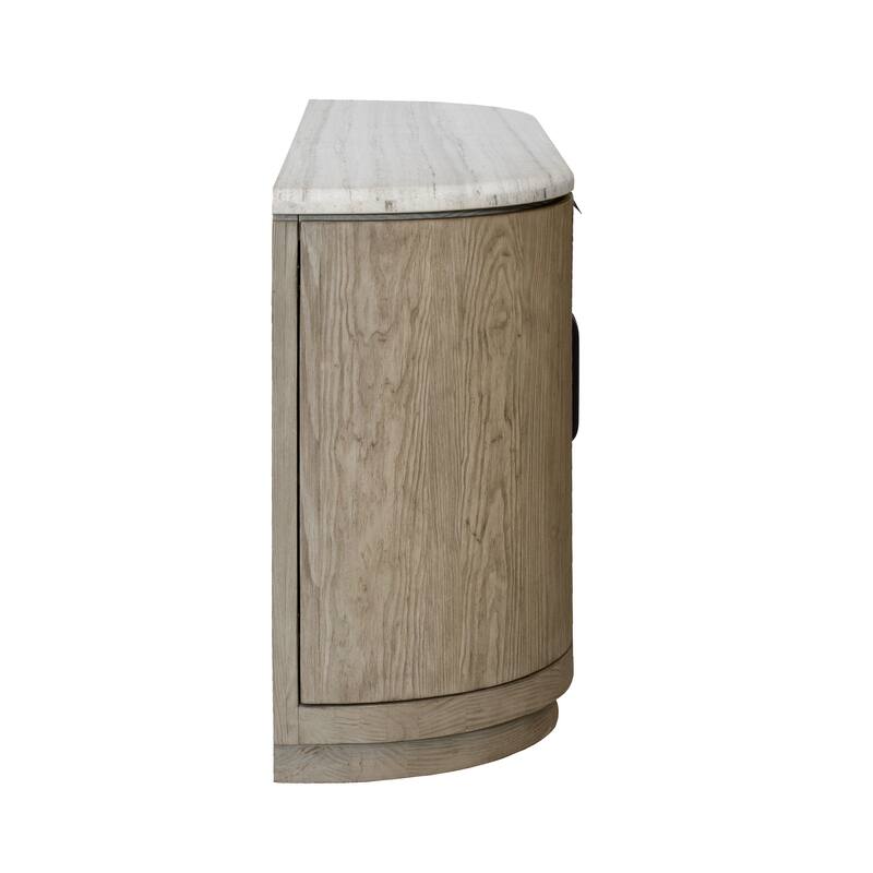 Magnussen Home Braelyn Dorian Grey Stone Top Buffet - 70''W x 18''D x 36''H