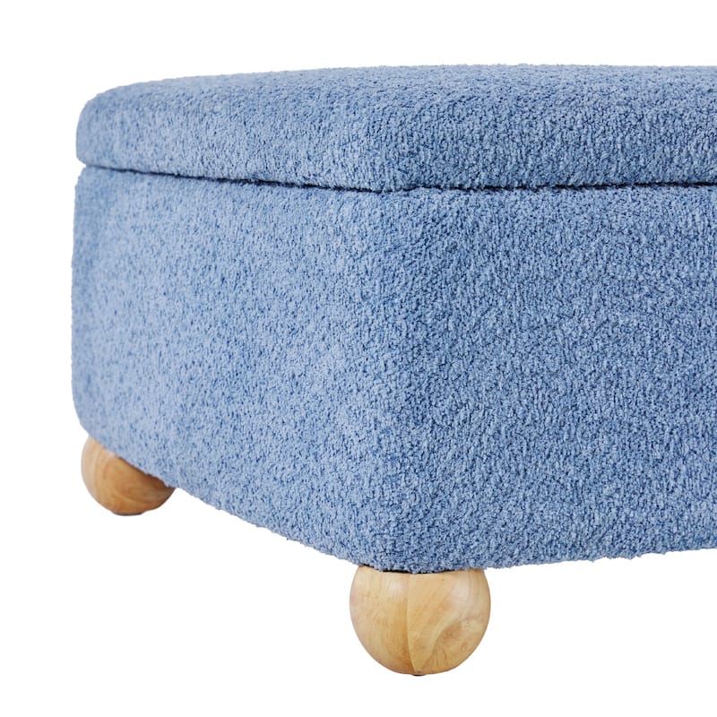 Walker Edison Contemporary Boucle Large Storage Ottoman
