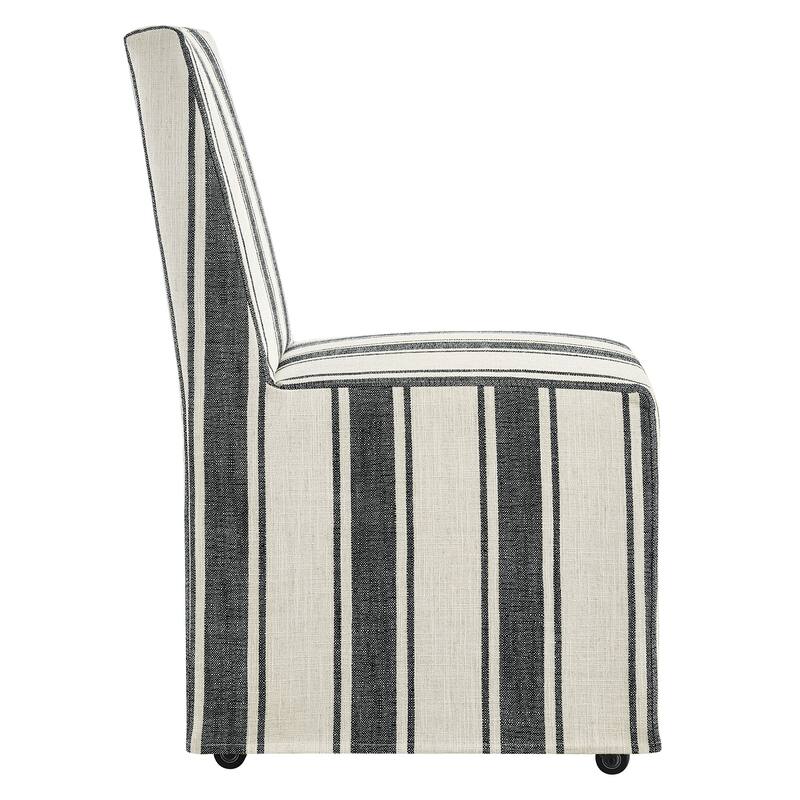 Tessera Striped Slipcovered Dining Side Chair