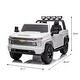 dimension image slide 1 of 3, 24V 2 Seater Ride On Truck Car, Chevrolet Electric Car for Kids wRemote Control/ Suspension/ Soft Start/ FM/ Bluetooth/ Music