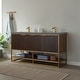 preview thumbnail 3 of 9, Donostia 60" Vanity in Walnut with stone countertop Without Mirror