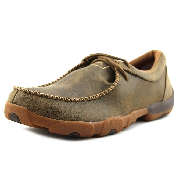 Twisted X Driving Mocs Men Steel Toe Leather Brown Work Shoe