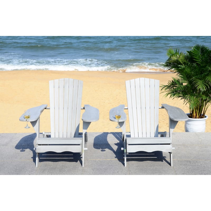 SAFAVIEH Outdoor Fulga Adirondack Chair (Set of 2) - 34"W x 33"D x 33"H