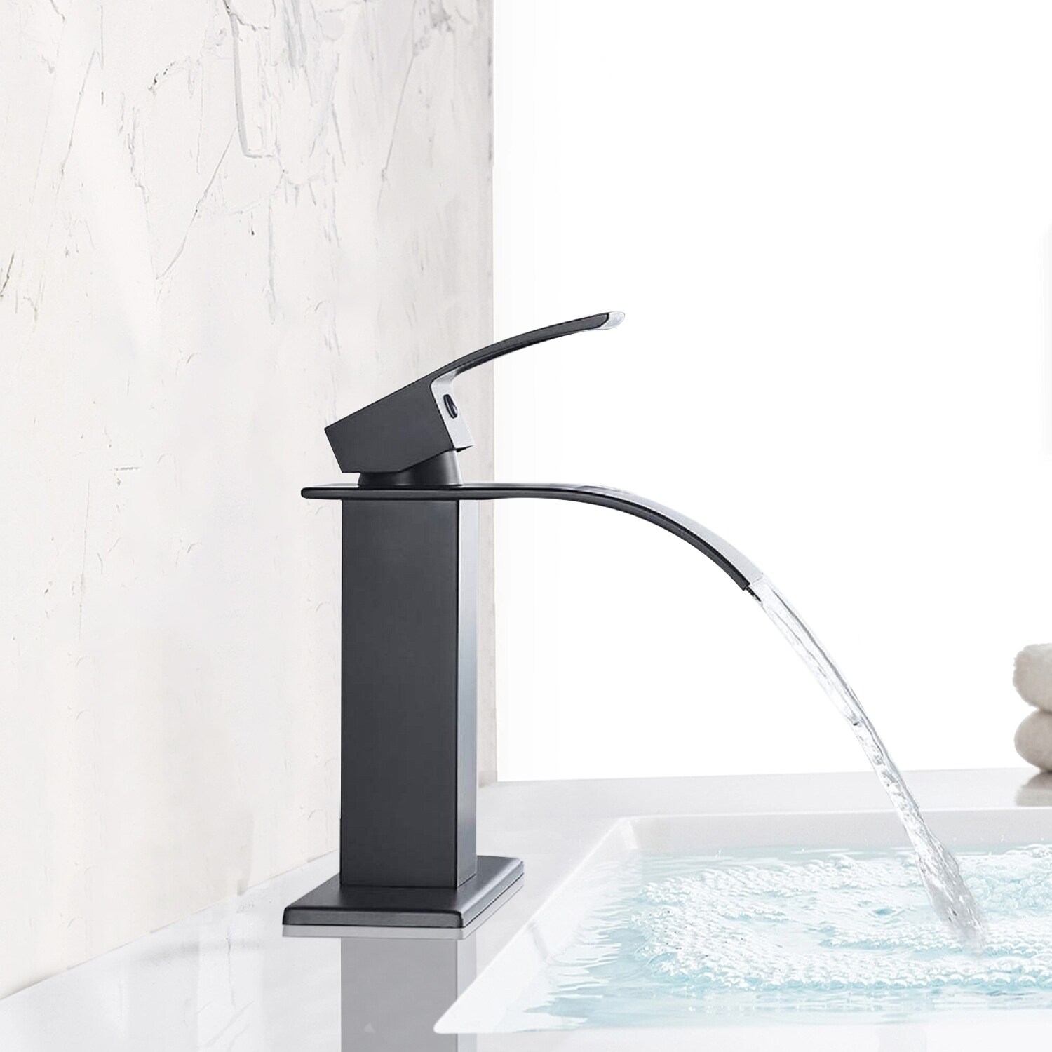 Topcraft Waterfall Spout Bathroom Sink Faucet - Overstock - 37031017