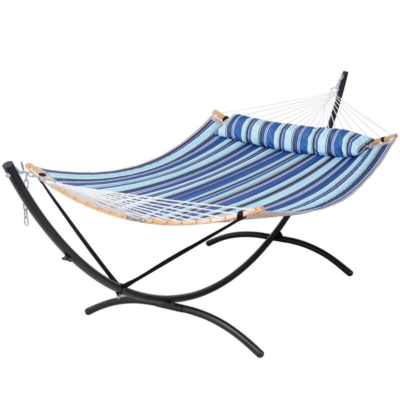 Portable Freestanding Hammock with Curved Stand for Outside