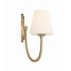 preview thumbnail 3 of 7, Juno 2 Light Vibrant Gold Wall Mount - 15"W x 13"H x 8.5"D