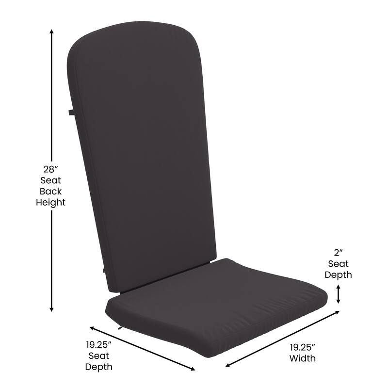 Indoor/Outdoor Adirondack Chairs with Cushions - Set of 2