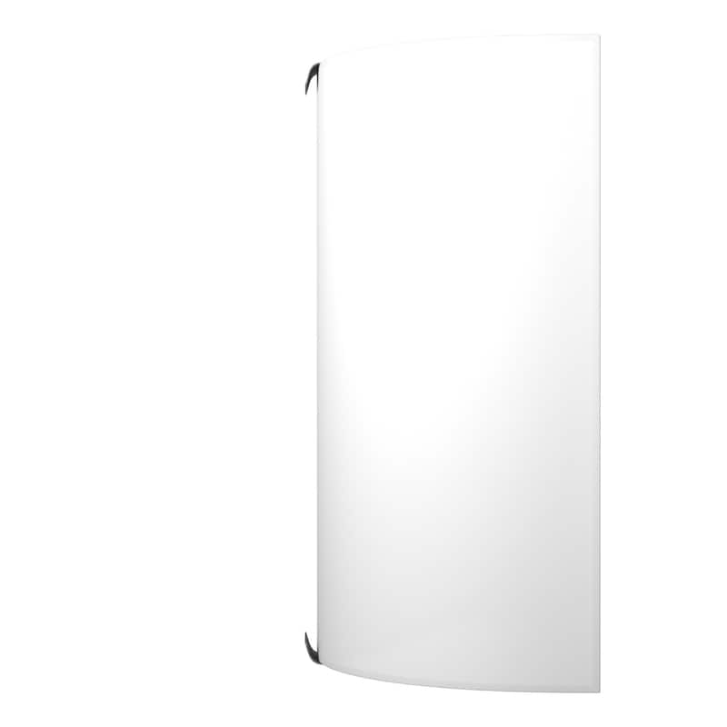 Eglo Grafik 8-inch Chrome Wall Light with Satin Glass Shade