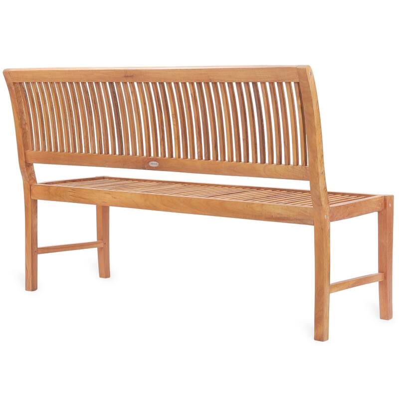 Chic Teak Castle Outdoor Teak Wood Patio & Garden Bench without Arms, 5 foot