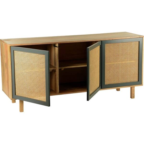 Shop Moes Home Collection Bz 1065 24 Ashton 63 Wide Wood Sideboard With Cane Weave D Natural Overstock 27197624