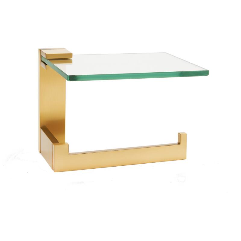 Alno A6465R Linear 6" Wide Solid Metal Euro Modern Right Hand Slide - Satin Brass