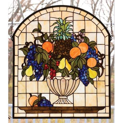 Meyda Tiffany Stained Glass Tiffany Window from the Garden Flowers