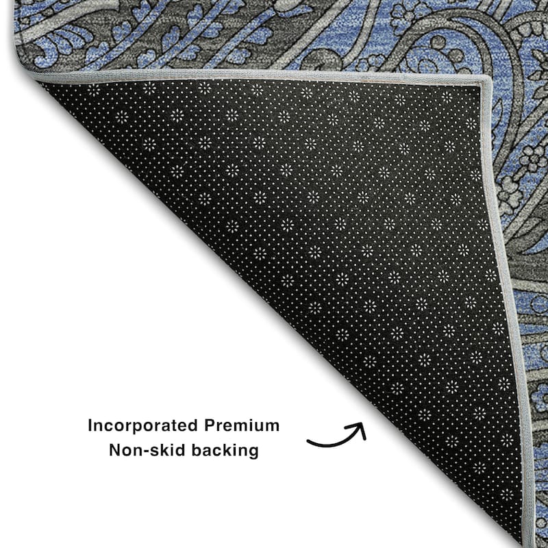 Premium Washable Super Soft Traditional Paisley Mayfield Rug