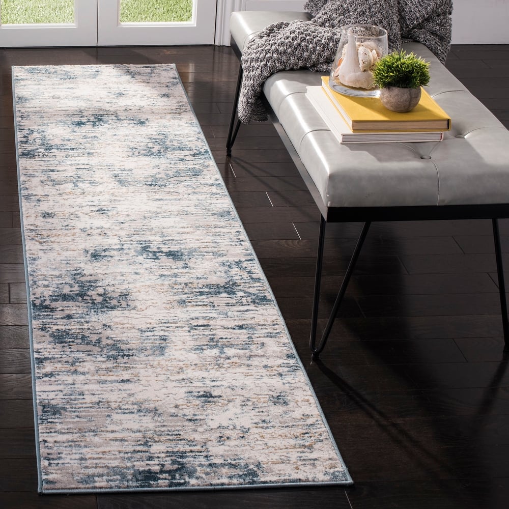 SAFAVIEH Vogue Phoebe Modern & Contemporary Abstract Cream/Teal Rug