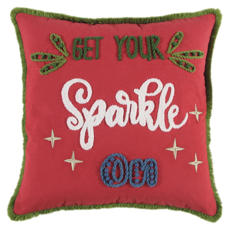 Rizzy Home Get Your Sparkle On Throw Pillow Cover